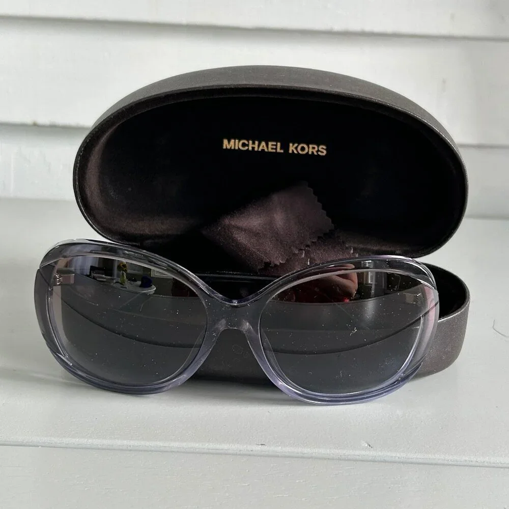 Michael‎ Kors Oversized Studded Cat Eye Sunglasses 57mm Tortoise Grey